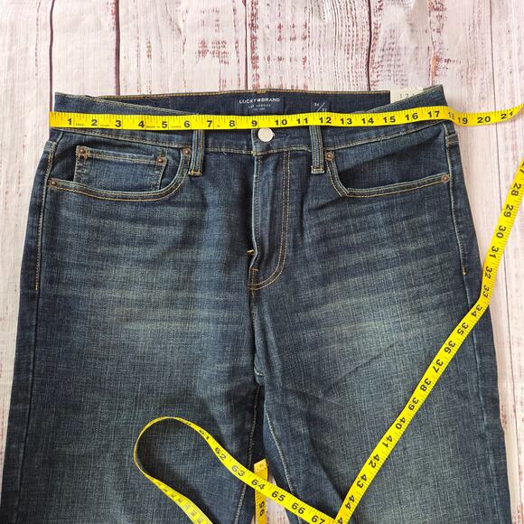 Lucky Brand Men's 121 Slim Straight Jeans 34X32 Faded Whiskered Denim Basic NWT - Picture 12 of 15